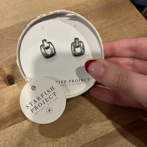 Silver Link Earrings